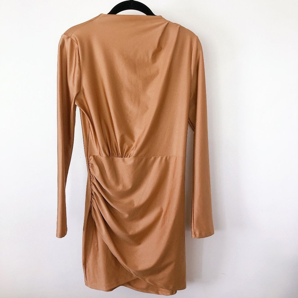 J.OUR Copper Long Sleever Bodycon Dress M